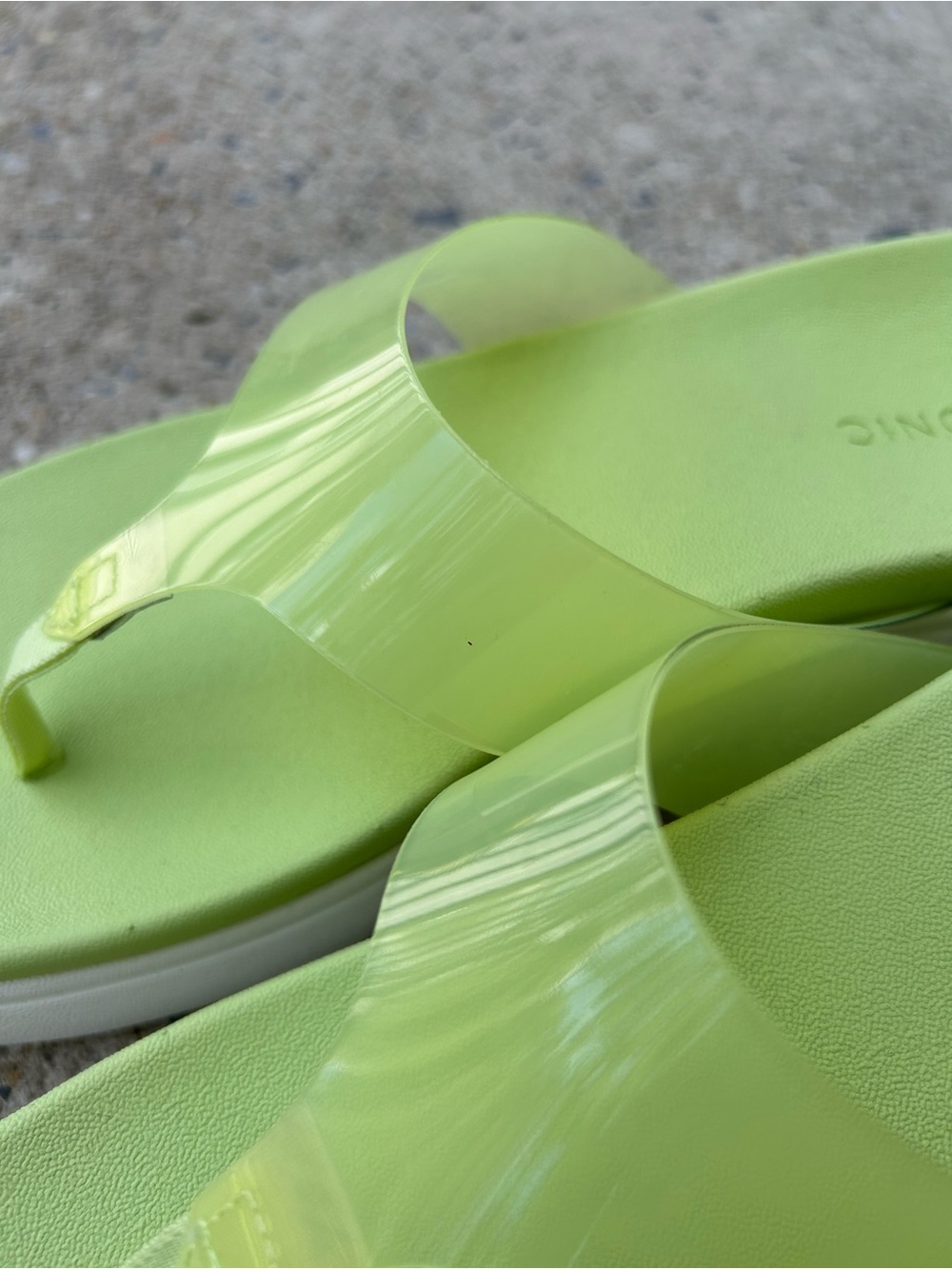 NWOT Vionic Luminous Thong Chunky Platform Sandal Lime Green Womens Size 10 NEW - Picture 5 of 9